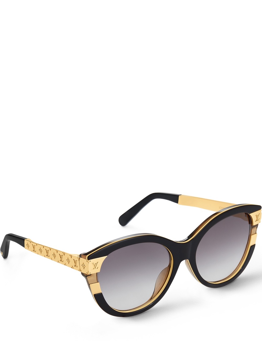 Louis Vuitton Black and Gold Cat-Eye Sunglasses